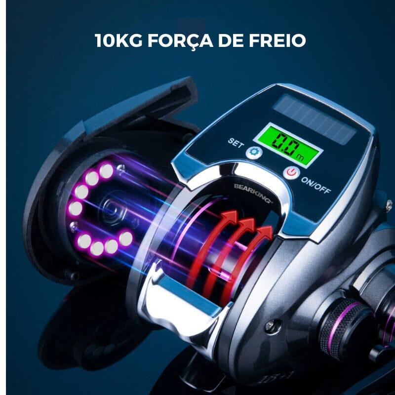 Carretilha Elétrica BEARKING - Drag de 10KG - Display Digital